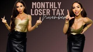 Monthly loser tax November 9