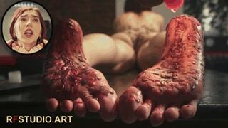 Daria - Hot Wax Play with Her Beautiful Feet (FULL HD MP4)