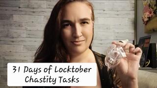 31 Days of Locktober Chastity Tasks
