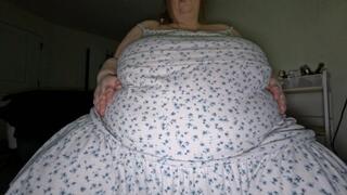 SSBBW Gorged Pasta Belly From 3 Platefuls