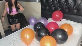 Can you help me count how many balloons I popped with my butt?