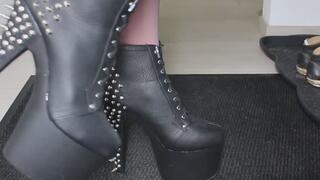 Sissy - Walking in spiky Heels Heels