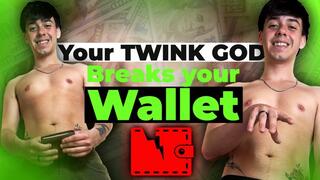 Your twink god ruins your wallet and controls your cum???? | JOI Findom that will ruin you financially ????
