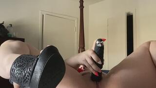 orgasms with Vibrator in heels