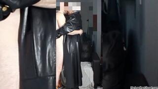 Elegant Leather Skirt Fucking