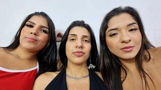 NEW INTENSE KISSING BATTLE BETWEEN PRINCESSES BY ANNY HOUSE, ANA AYUMMI AND YOHANNA CAM FULL HD