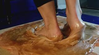 Lee Lynn Stuck Barefoot in Six Layer Glue Trap