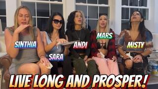Sinthia Bee, Sara Bee, Andi Vicious, Mars Solo & Misty Addams In Live Long And Prosper!