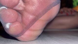 Black Pantyhose n White Toes JOI POV