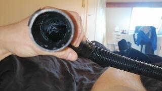 Double vacuum orgasm with auntie's vacuums