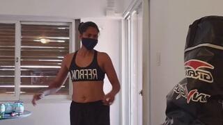 Angry kicks to the bag