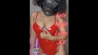 Late Night Latex JOI: Curvy Hairy Ebony 4K