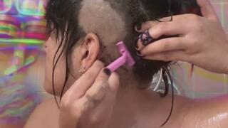 Shaving Head in the Shower