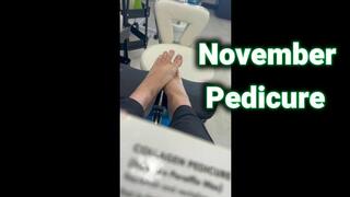 November Pedicure - Showing Off My Toenail Polish Glitter Toes