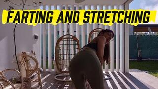 Farting and Stretching outdoors