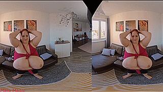 VR180 3D - Cleavage and Bra Cut with Busty Sunnniva (Clip No 2867 - Full HD mp4 version)