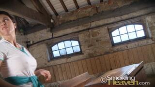 Smoking Fetish Allwhite Cigarettes And Pee - 1080