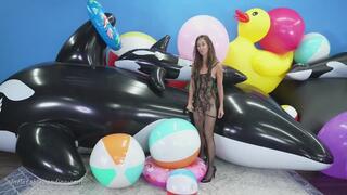 Christy L Mass Deflate-Destroy Part 1 Beach Balls, Ride Roll, Pool Pillow HD (1920x1080)