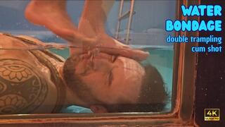 #047 Water Bondage - double trampling & cum shot (4k)