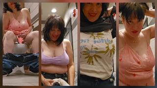 Big Fun Sat Night Dance Party In The Pub Restroom w Seated Toilet Dump and Feed