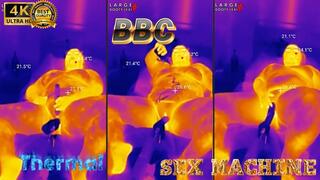 First BBC Sex Machine Fuck: Oiled Up BBW Cums Hard on Your Massive Cock, 15 Min Ride and Cum Countdown, POV Thermal (4K Portrait)
