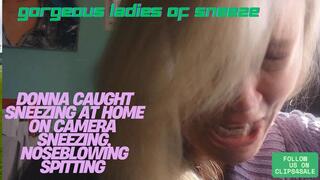 CAUGHT ON CAMERA DONNA S BIG HOME SNEEZES! CELEBRATING OVER 17 YEARS OF BEAUTIFUL SNEEZING WOMEN! MP4