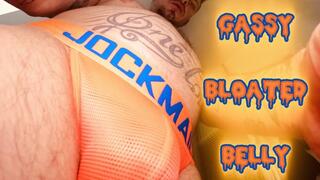 Ultra bloated belly ready to explode