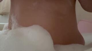 Sexy Milf takes a bath and plays with bubbles