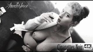 Cigarettes Noir (4K-UHD) - Noir Dame Smoking Cigarillo and Flashing Bodacious Boobies!