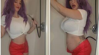 Shower make huge belly