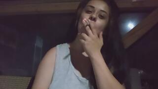 relaxing and smoking