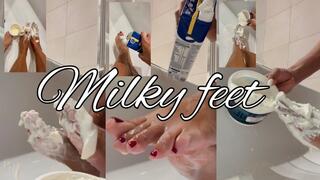 Milky foot play