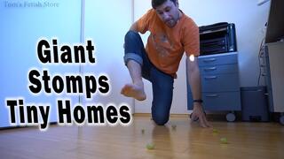 Giant Tom Stomps Tiny Grape Homes 1080p - Giant destroys and stomps tiny homes with bare feet and laughs at how small, pathetic and insignificant you are