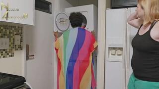 Lazy Roommate Punishment with Natalie Luxx and Ami Mercury Wedgie Wars