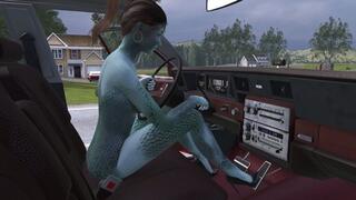 Chevrolet Caprice Cranking Template - Alien Aisling in Stiletto Pumps 1080p