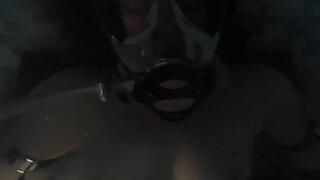 FFM underwater extreme bondage POV