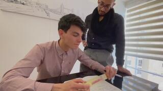 Dave Lion strips The Class Geek And Breeds Him On The Teacher's Desk