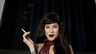 Smoking red Marlboros to relax