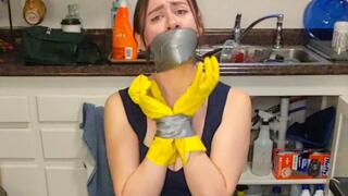 Housewife Bound and Gagged