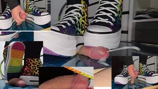 Marys new heavy Converse Chucks Plateau - Hard Cock trample and Cumplosion