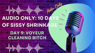 AUDIO ONLY 10 Days of Sissy Shrinkage - Day 9 Voyeur Cleaning Bitch