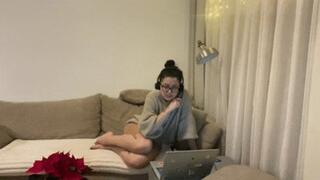 Alice is sick and working from home, very WET FARTS, sexy leggings - mp4 HD