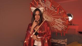 Filming a SOLO PORN SET of a Japanese KITSUNE FOX Full BTS Video