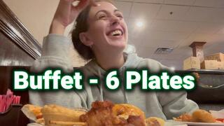 Public Eating Buffet Food Facestuffing Myself With Till My Bloated Belly is Full Gain Girl Melissa