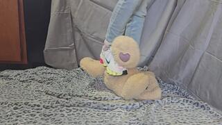 Chrissy shox trample teddy bear