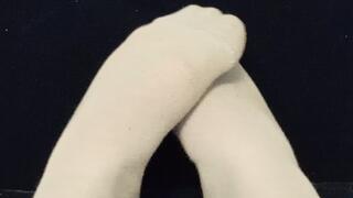 Blue feet meets blue velvet chair