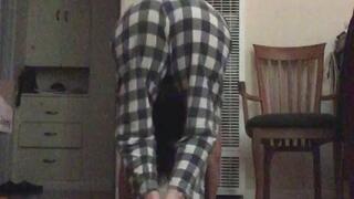 grannie workout with clothing