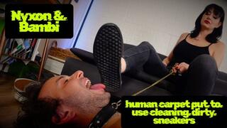 Nyxon & Bambi Human Doormat Put To Use Cleaning Dirty Sneakers 720p
