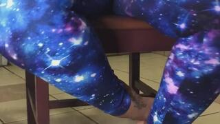 Nighttime Pajama Pants with Red Toe Nail Polish