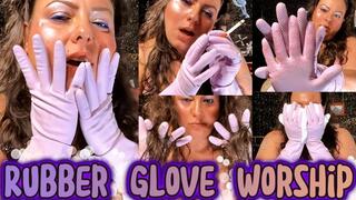 Purple Rubber Glove: Worship - ASMR - Glitter - Smoke - Foam - Sensual Domination